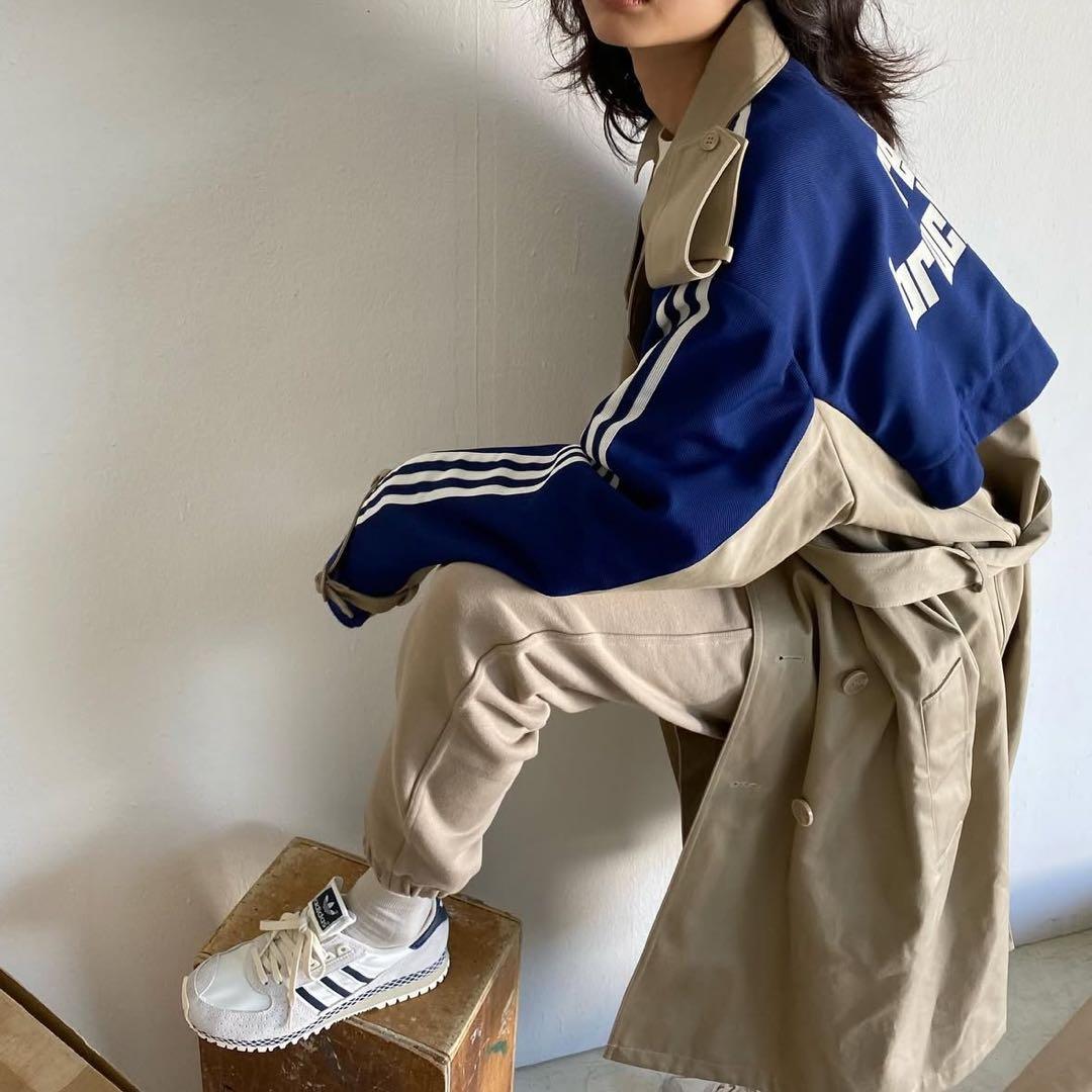 adidas originals blue version トレンチコート 新品