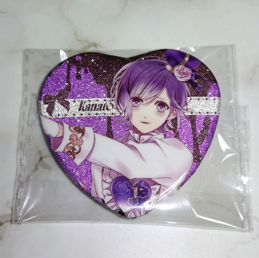 ディアラバ 逆巻カナト Vampire Heart▽cake ラメハート缶バッジ