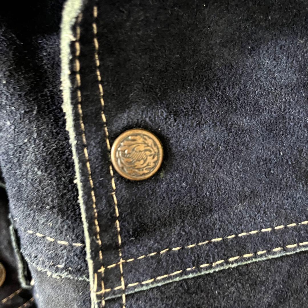 古着 70 s 80 s ヴィンテージ スエード レザー トラッカージャケットXL LL VINTAGE WWW_SHINETEETH_COM