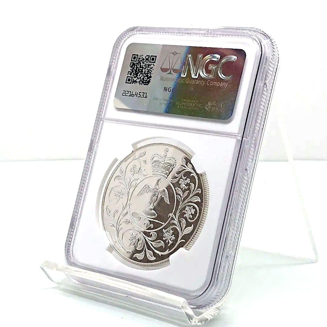 1977 イギリス 銀貨 ジュビリーヘッド 25ペンス PF69ＵC
