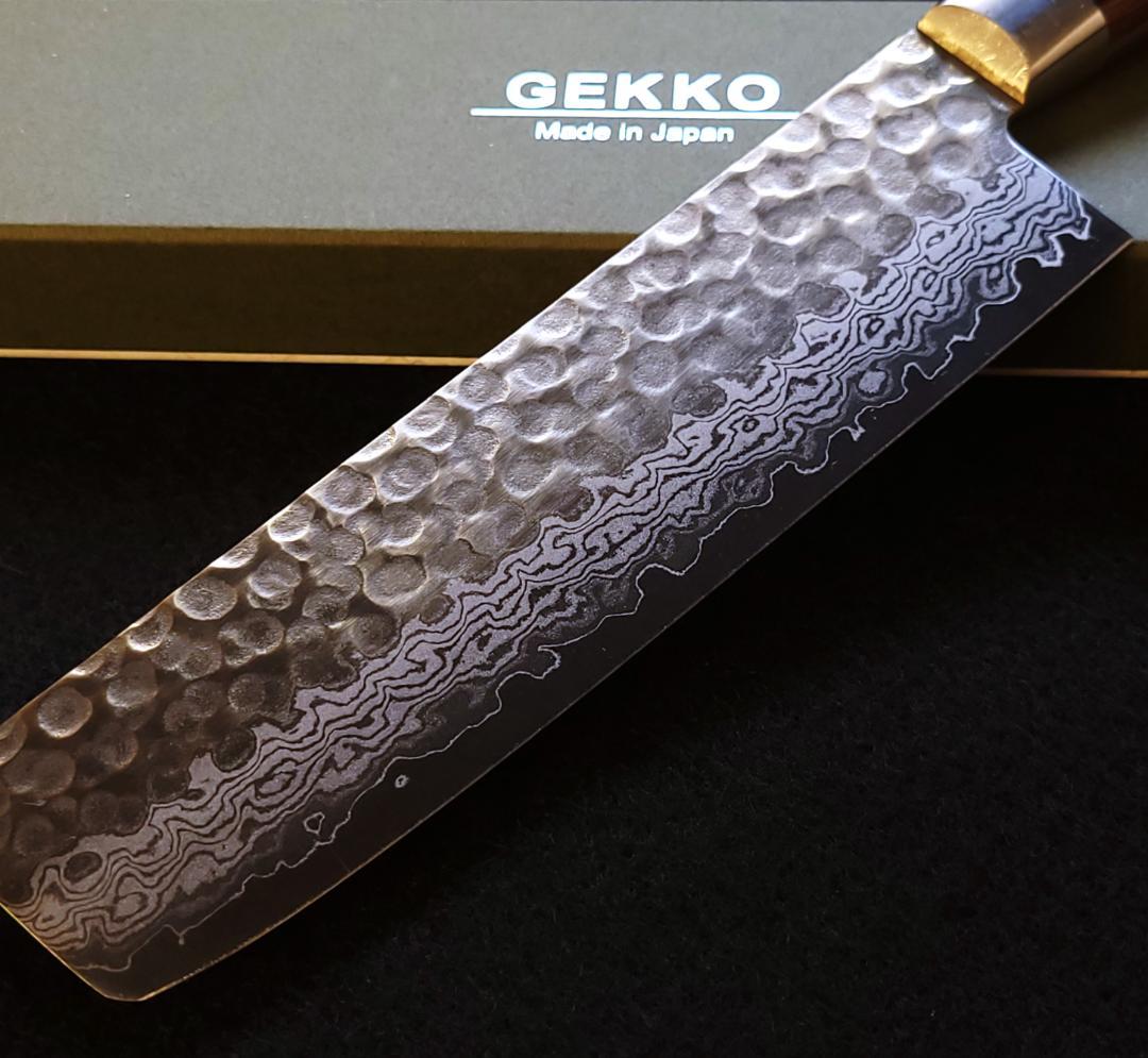 VG10 ダマスカス 菜切（万能）包丁165mm G1707E 月光作