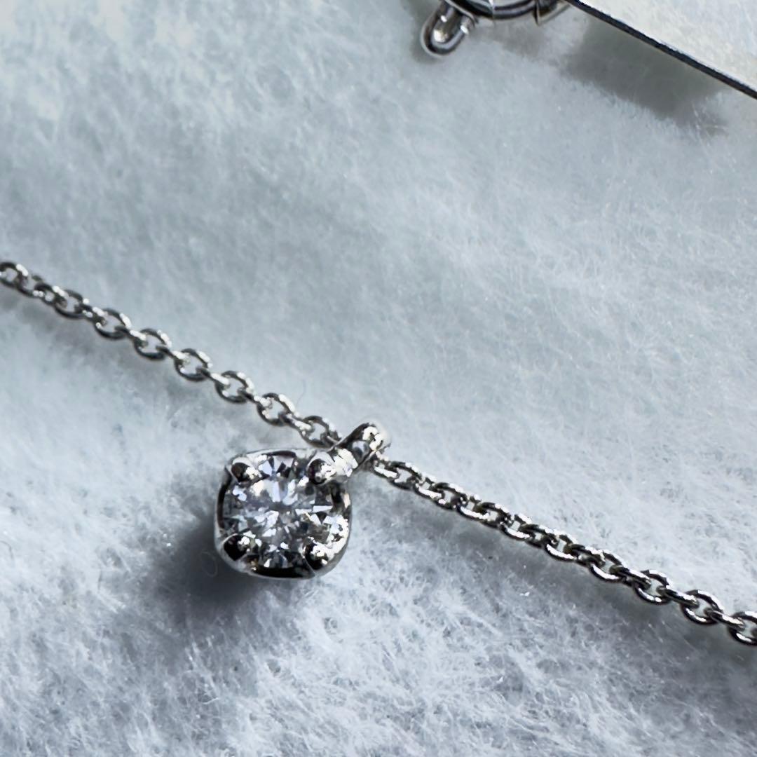 K18 WG ダイヤモンド0.1ct 総重量1.5g 約40cm ネックレス