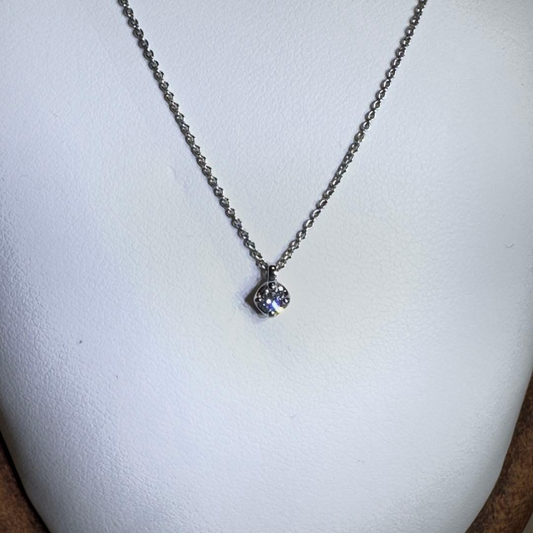 K18 WG ダイヤモンド0.1ct 総重量1.5g 約40cm ネックレス