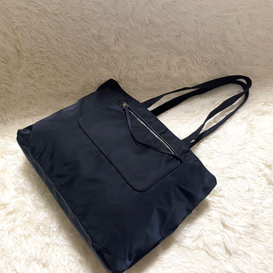 ✨極美品✨PRADA ナイロン トートバッグ ダークネイビー 大容量