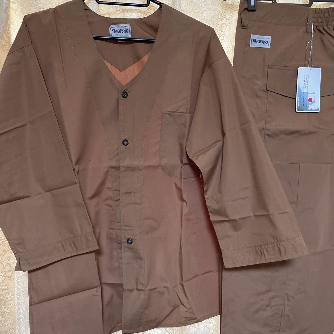 祭　カラーダボシャツ　上下　茶色　Mサイズ　新品　廃盤品　せ7 ユニセックス
