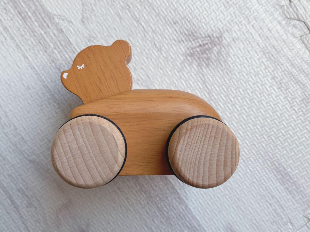 ニチガン オルゴールカー くま きらきら星 木製おもちゃ 知育