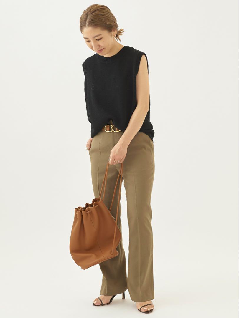 Plage プラージュ Italian Yarn クルーネックノースリーブ