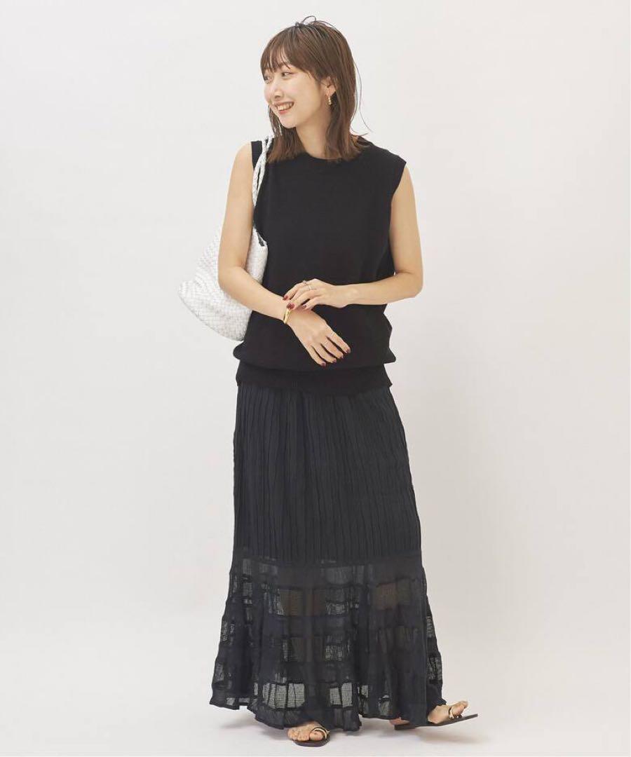 plage（プラージュ）の「Italian Yarn クルーネックノースリーブ