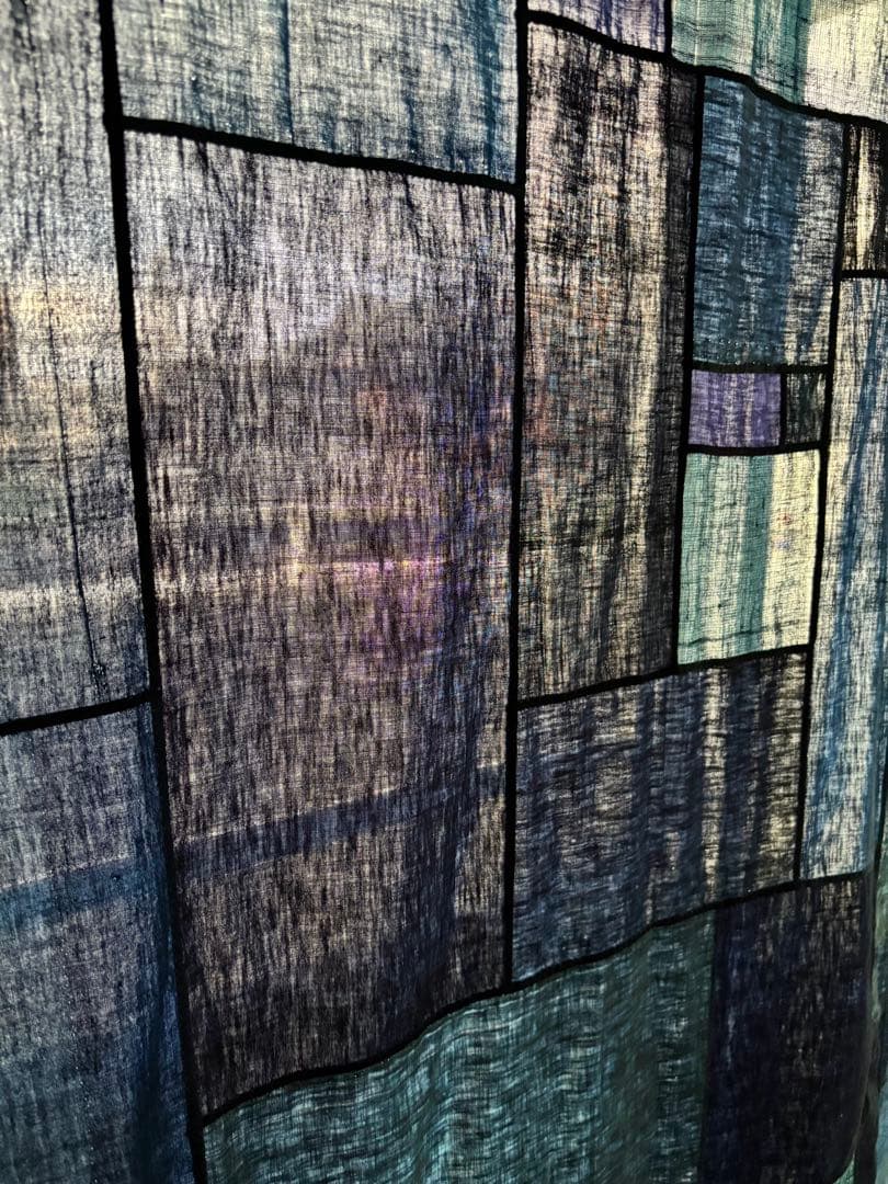 藍染古布のポジャギ 181×102㎝ 藍染古布のポジャギ 181×102㎝