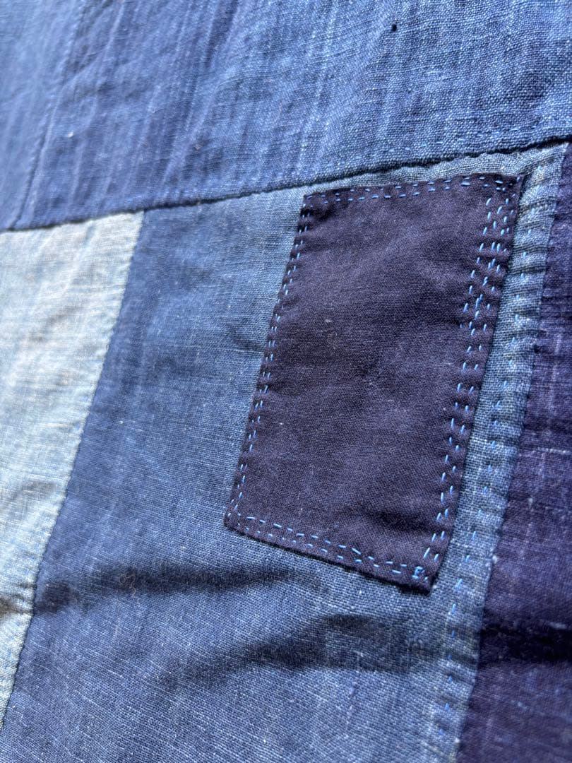 藍染古布のポジャギ 181×102㎝ 藍染古布のポジャギ 181×102㎝