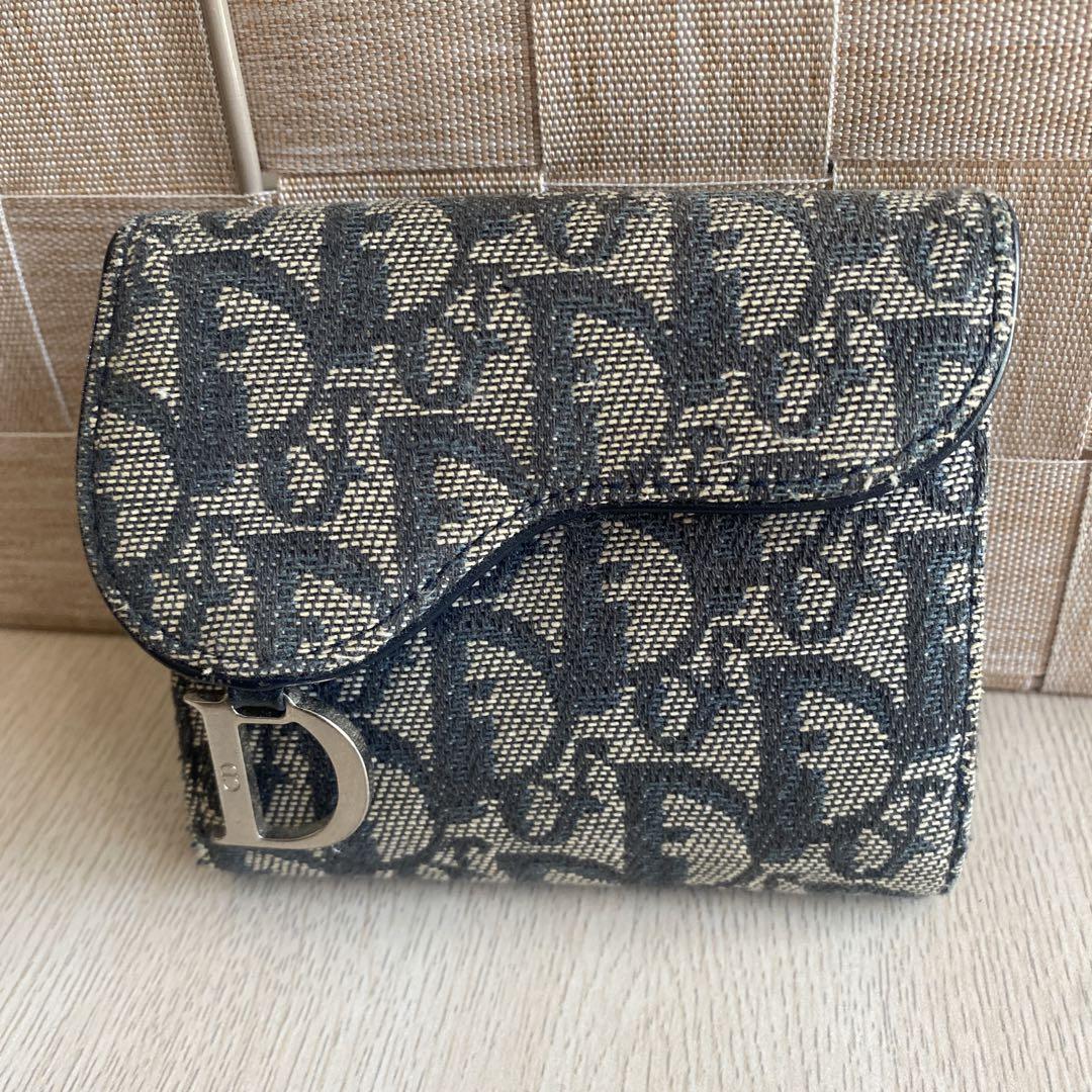 Christian Dior サドル オブリーク ジャカー ロータスウォレット