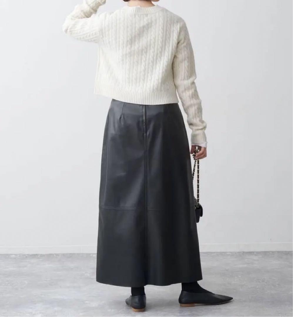 SLOBE IENA ショート丈ケーブルカーディガン レディース