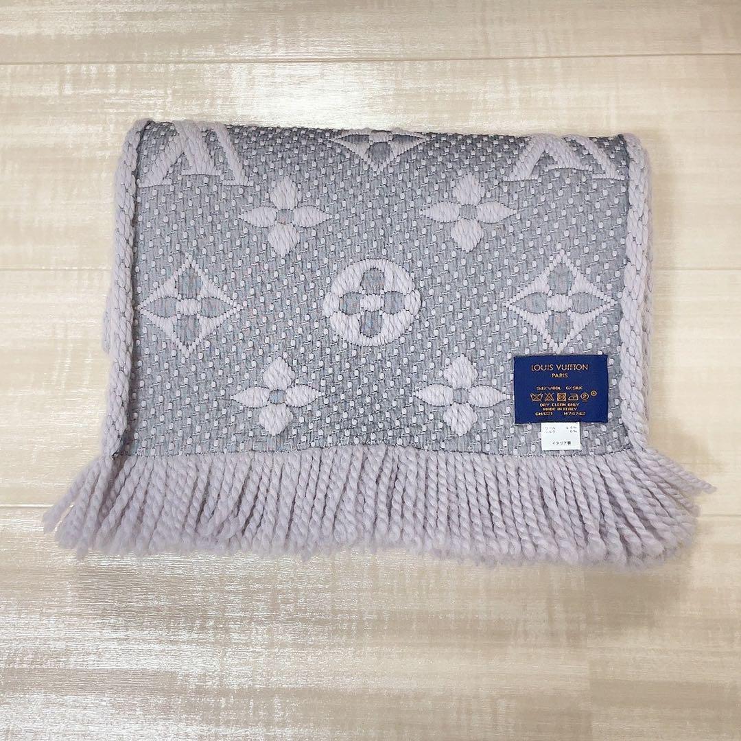 LOUIS VUITTON　エシャルプロゴマニア　グレー