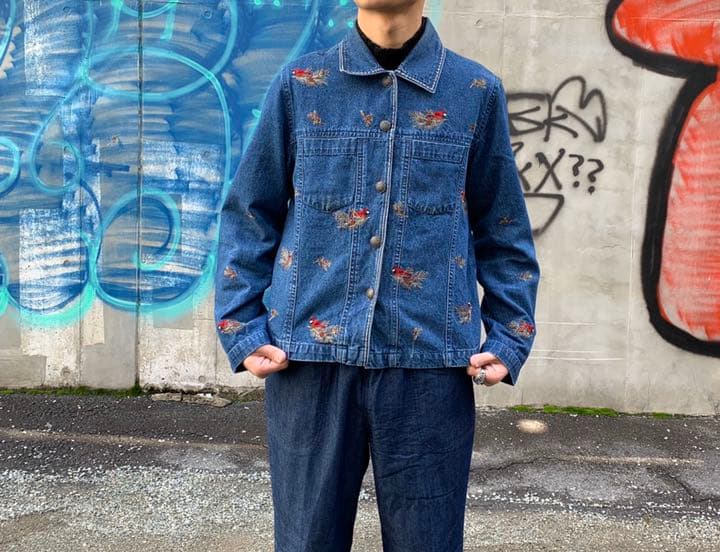 セレクトシリーズ 刺繍 アウトドア ブルゾン 柄 デニムジャケット アメカジ バード デザイン古着メンズ デザイン古着 デニムジャケット 柄 安い 買取 セレクトシリーズ 刺繍 アウトドア ブルゾン 柄 デニムジャケット アメカジ バード デザイン古着メンズ デザイン古着 デニムジャケット 柄 安い 買取