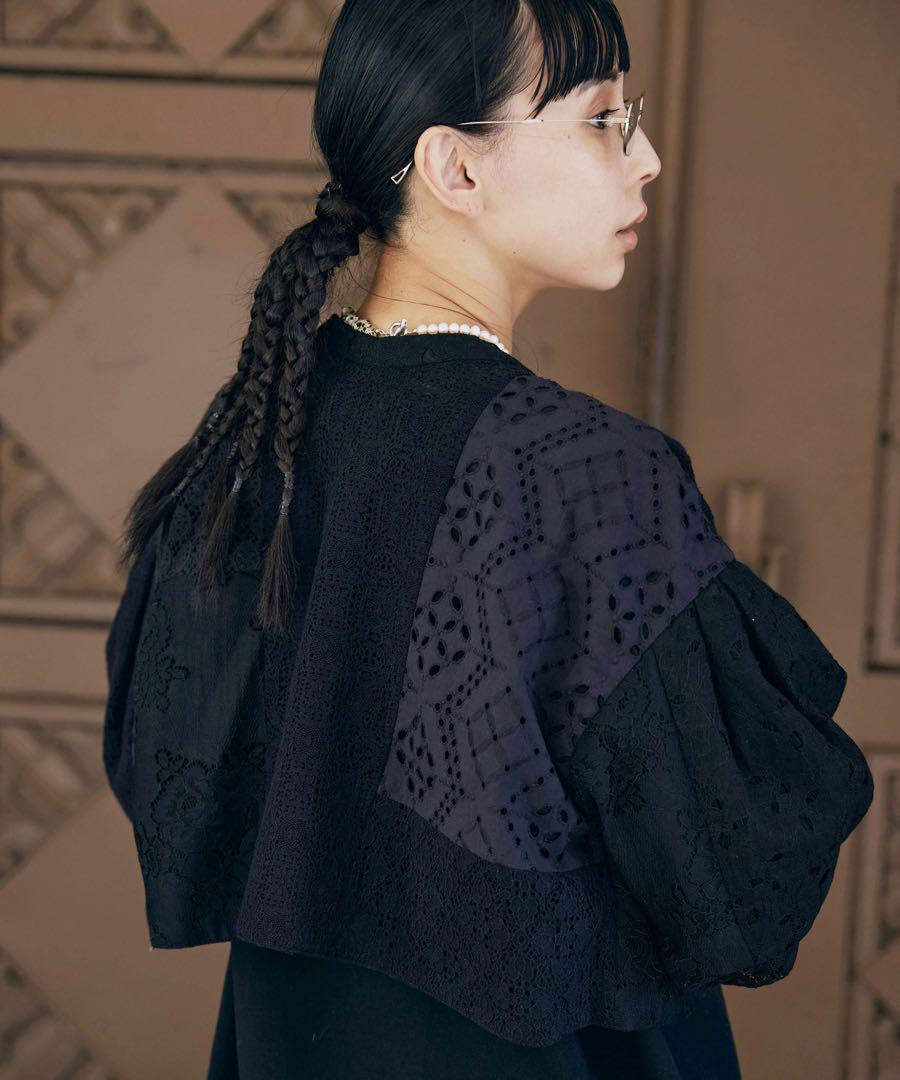 【新品】2WAY PATCHWORK LACE ZIP TOP AMERI 新品】2WAY PATCHWORK LACE ZIP TOP AMERI