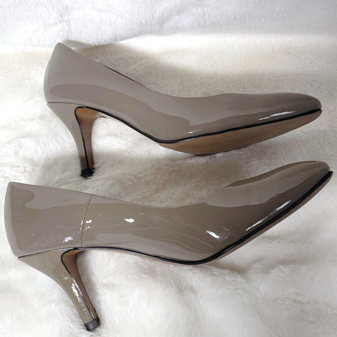 【美品】LANVIN en Bleu ランバンオンブルー グレージュ パンプス