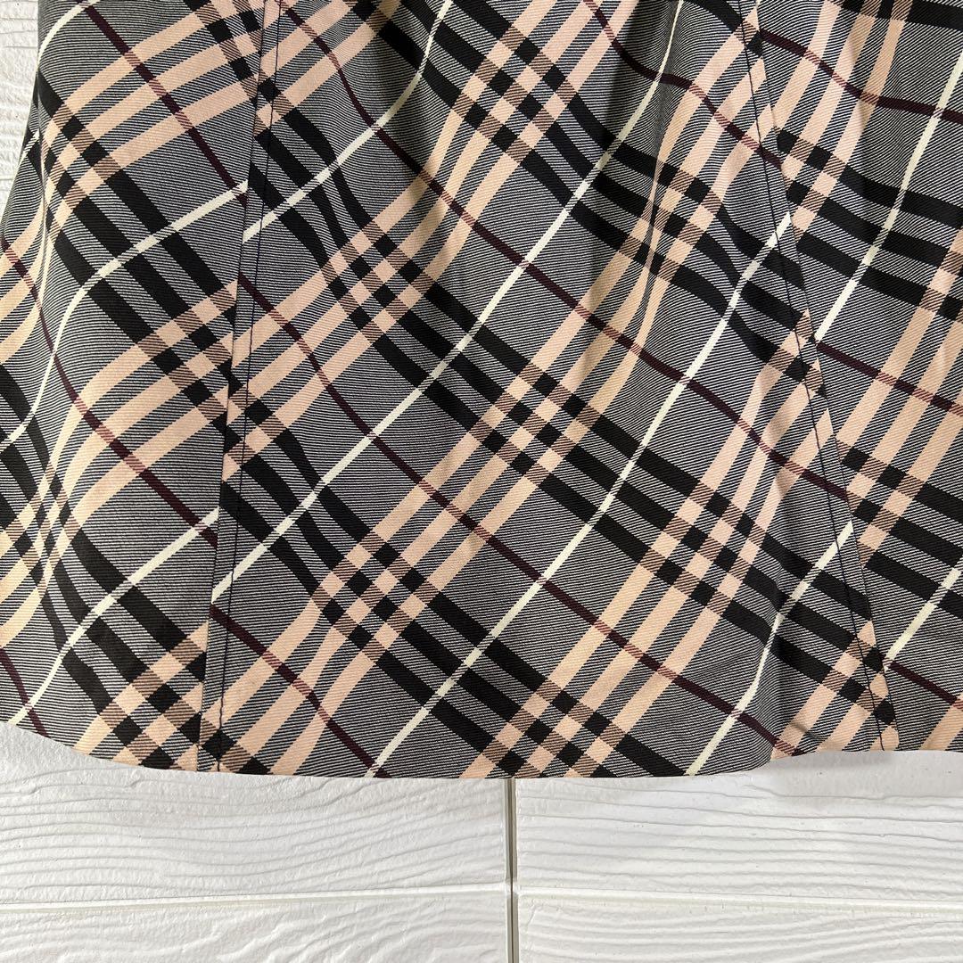 【BURBERRY】★ブルーレーベル★ミニスカート★チェック★(36)★ベルト