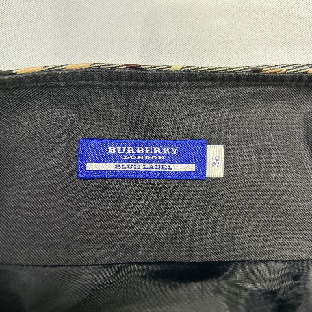 【BURBERRY】★ブルーレーベル★ミニスカート★チェック★(36)★ベルト