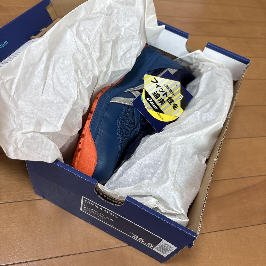 【新品未使用】安全靴 ASICS WINJOB CP210 ブルー25.5cm