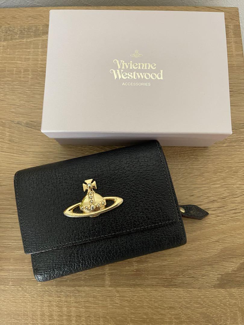 Vivienne Westwood ブラック三つ折り財布 ☆Vivienne Westwood☆ ブラック エンベロープ 三つ折り財布