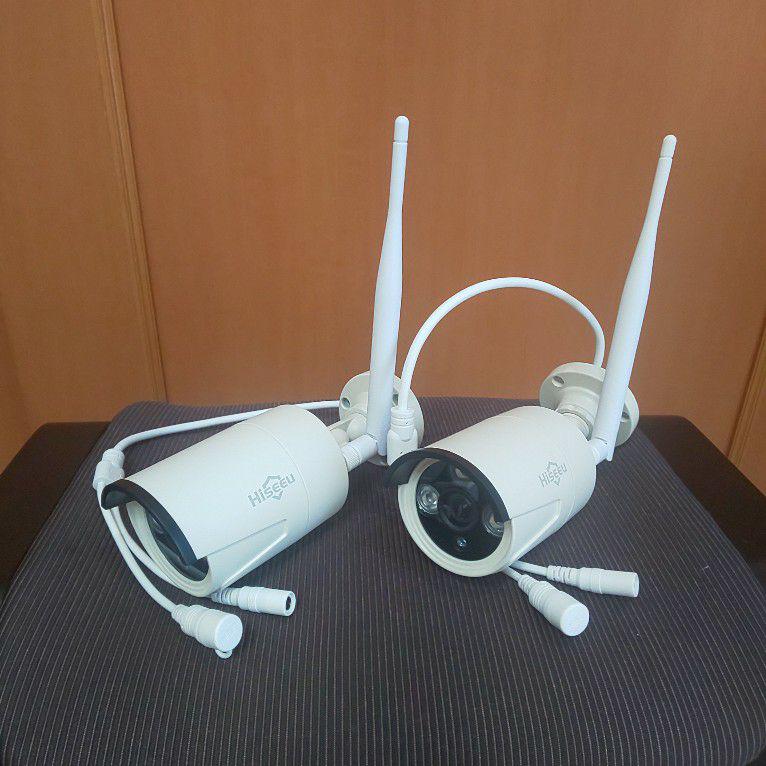 防犯カメラ ワイヤレス wifi 300万画素(増設可、未使用品) 2台