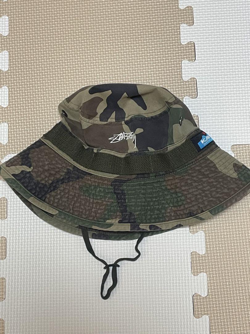希少　STUSSY×KAVUコラボバケットハット　カモ柄 希少 STUSSY×KAVUコラボバケットハット カモ柄