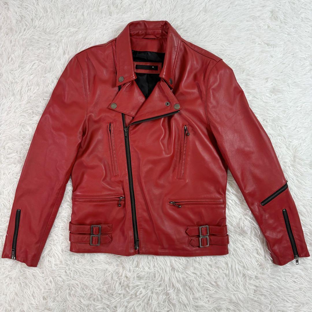 希少カラー✨Liugoo Leather ダブルライダース ラムレザー  M