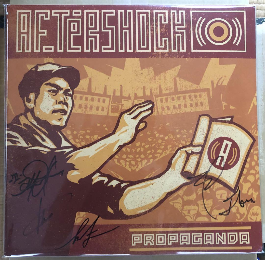 AFTeRSHOCK限定サイン入りLP黒xピンク邦楽