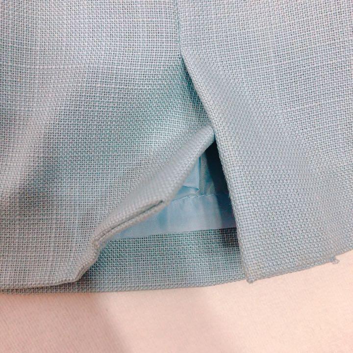 8○・水色 スーツ上下 肩パッド