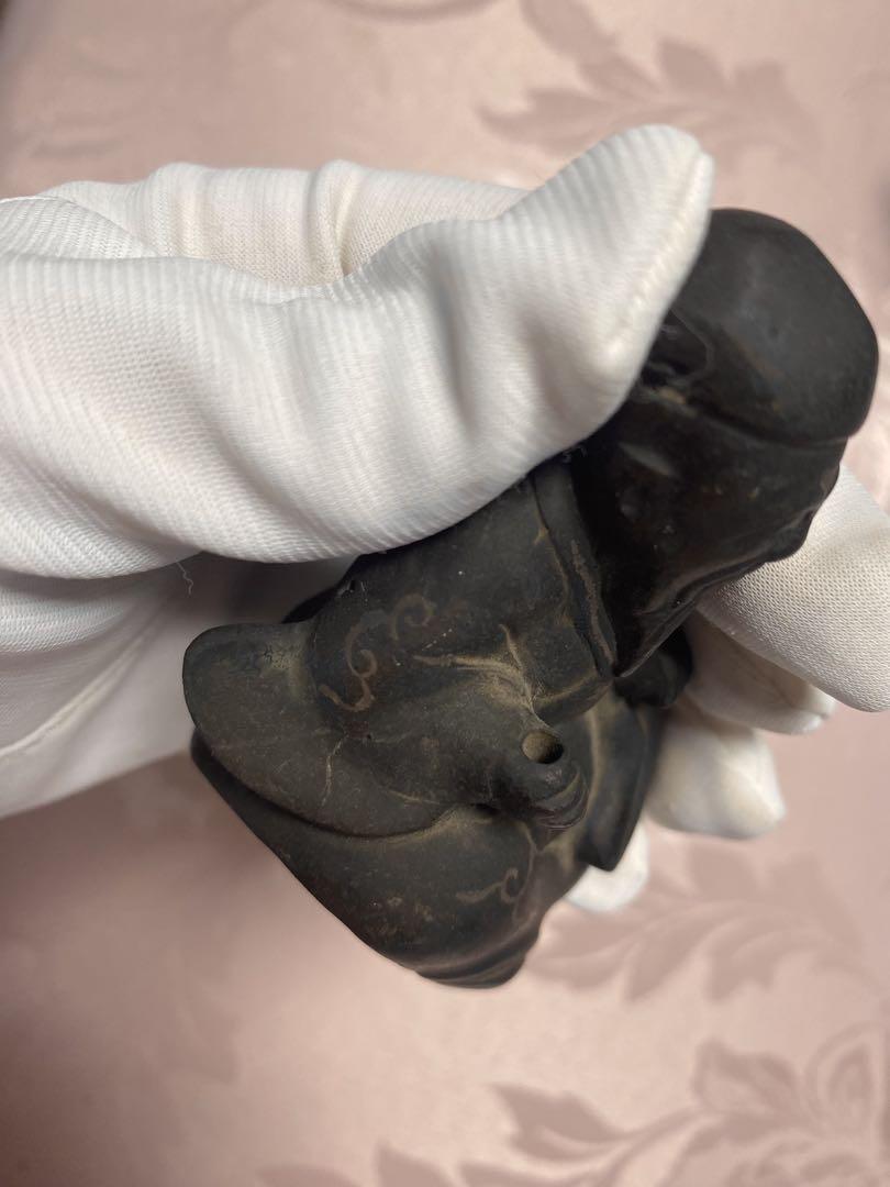 鹿寿老人の香炉 (杖なし) 置物 古銅 古美術品 骨董 時代物 銅製 工芸品
