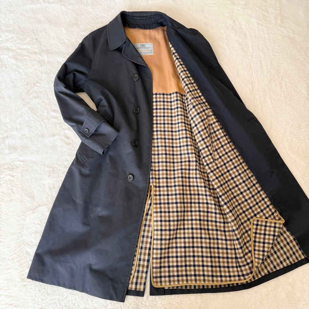 希少 ライナー付　アクアスキュータム AQUA5 ステンカラーコート 英国製