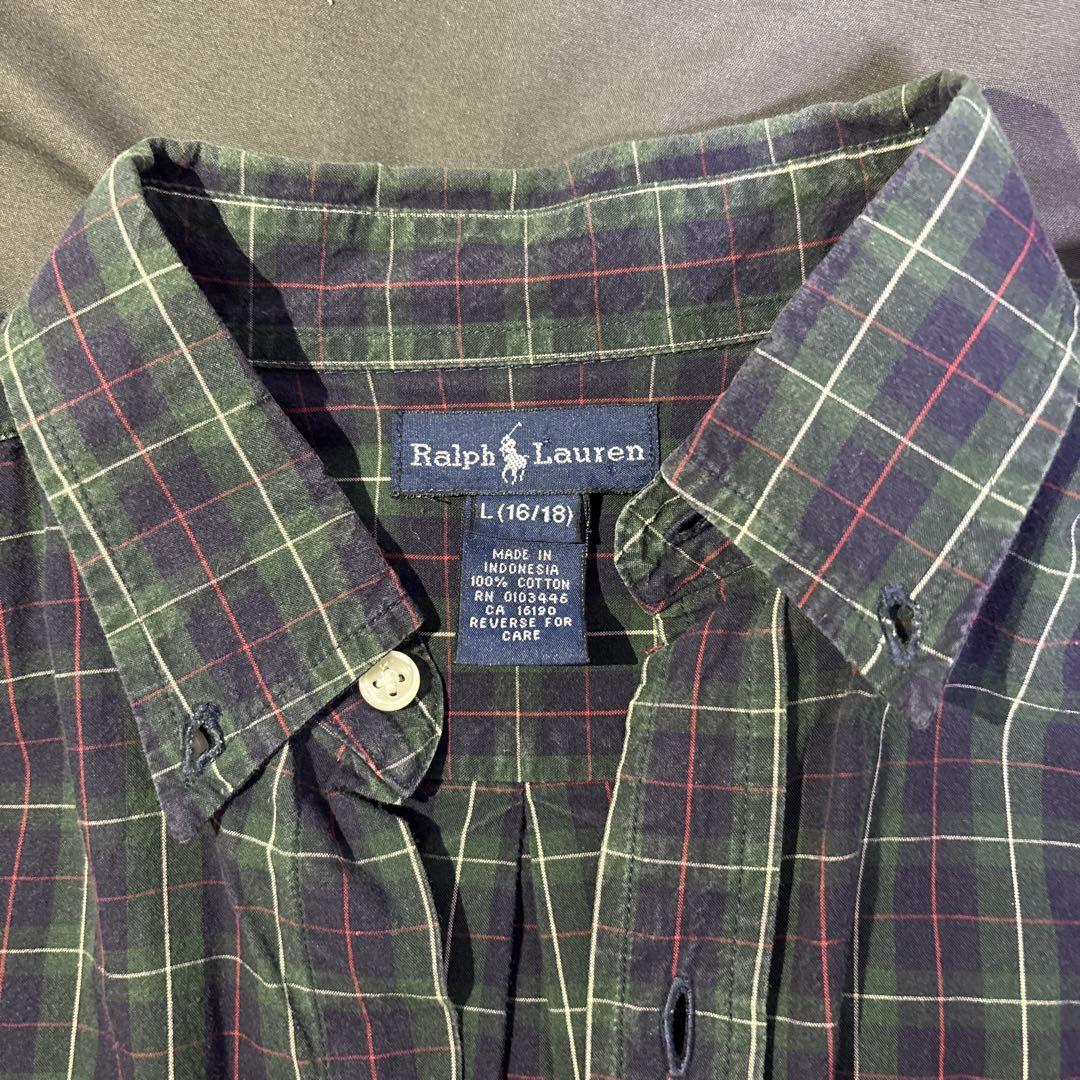 Ralph Lauren チェック柄ネルシャツ L - メルカリ