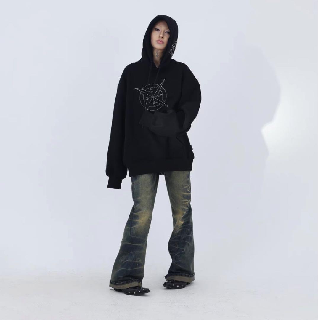 FUZZYKON ズボン　y2k 00s グリーン FUZZYKON デニムジーンズ y2k 00s