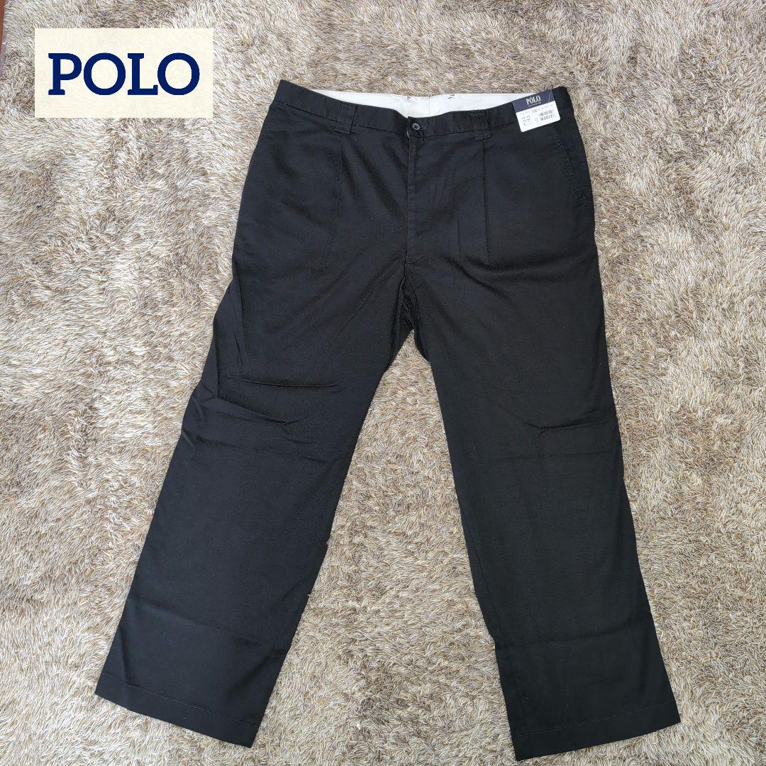 POLOポロ 黒スラックス 新品未使用　ウエスト100 デッドストック