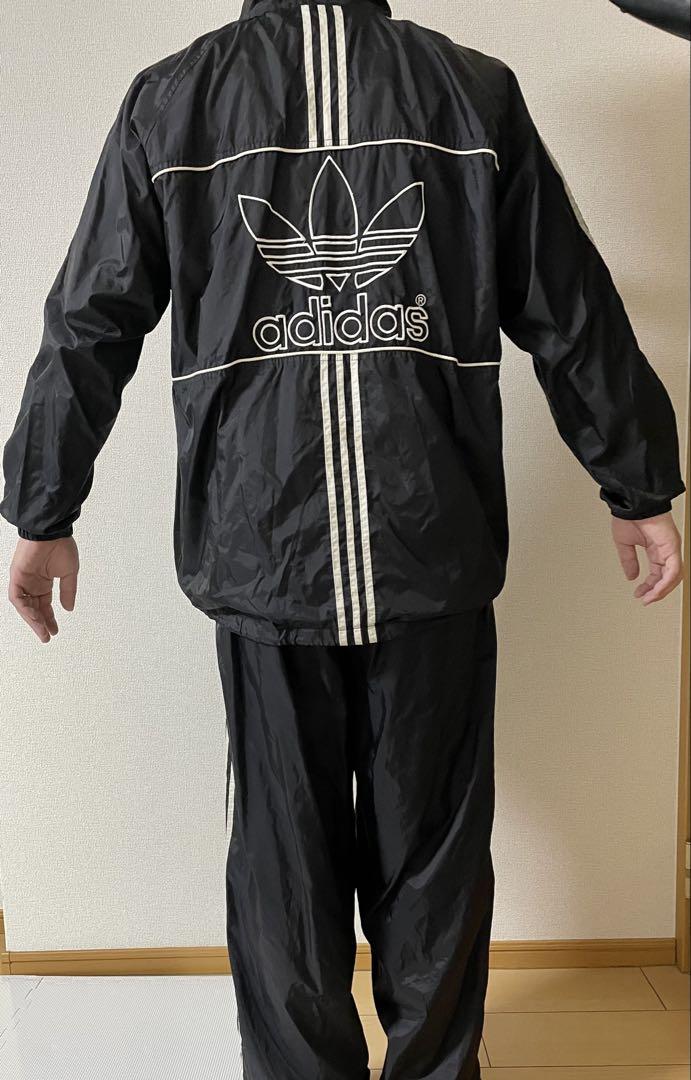 値下げ中 アディダス 90s adidas 刺繍ロゴ ナイロン セット上下セット