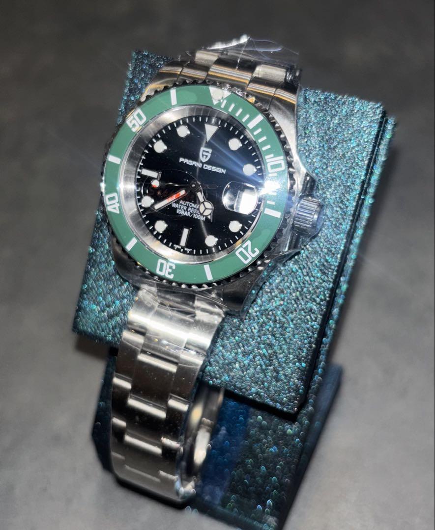 新品 NH35 サブマリーナ SBUX オマージュ ウォッチ グリーンサブ