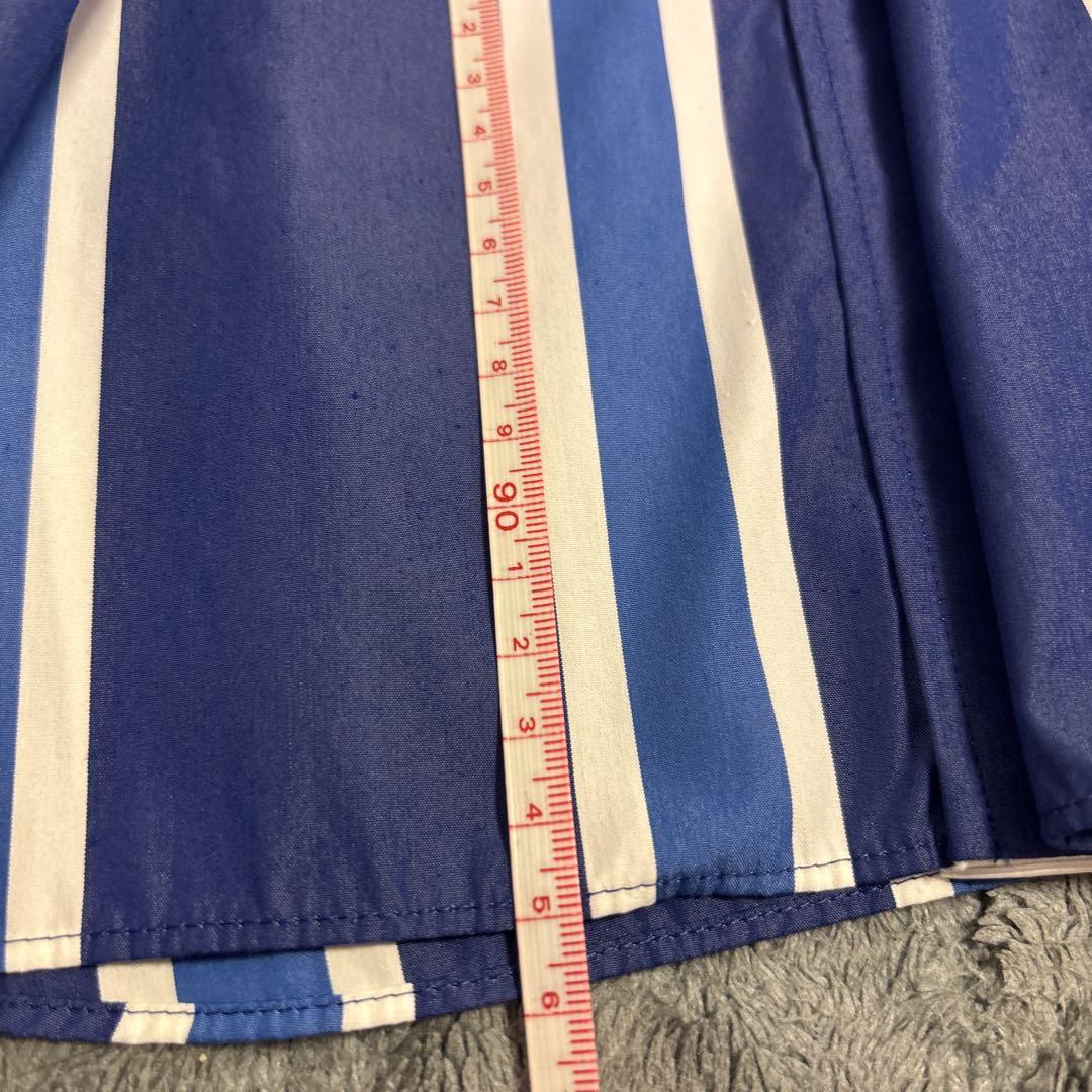 sacai 青と白のストライプ 半袖シャツワンピース