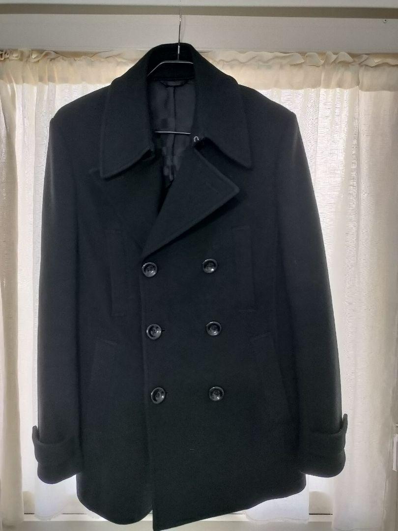 美品☆COMME CA MEN　コムサメン　色:ブラック　Pコート Lサイズ