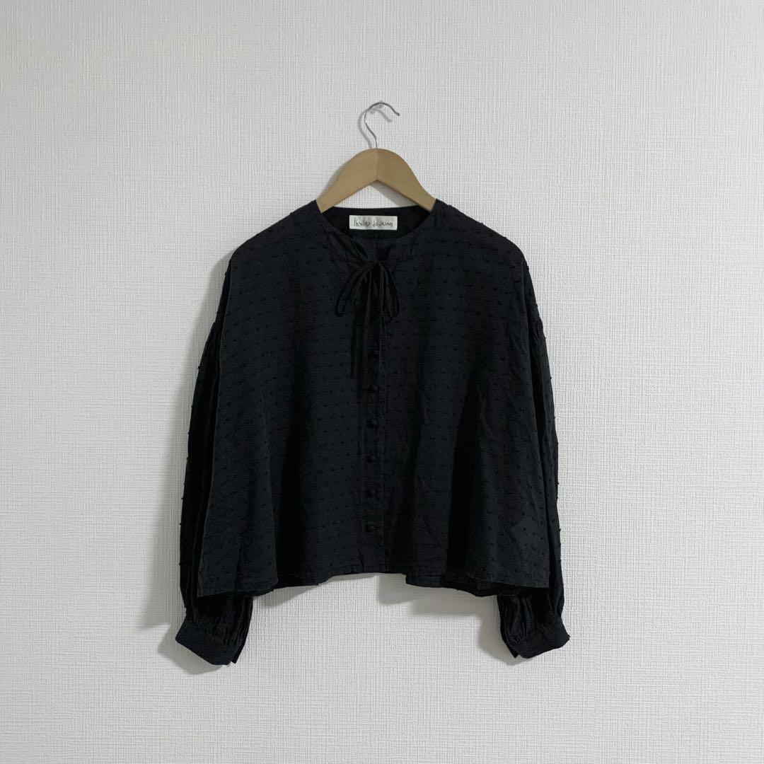 l'atelier du savon つぶつぶドット コットンブラウス