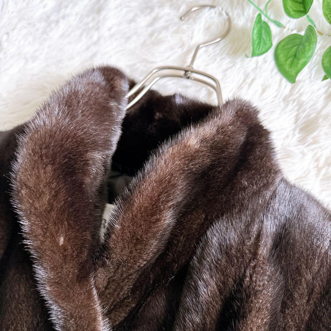 最高級‼️ PIERRE BALMAIN ミンクコート　毛皮　ハーフ丈　ブラウン