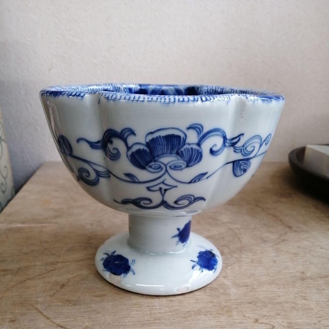 染付　ベロ藍　骨董　鉢　煮物等　お洒落 染付 ベロ藍 骨董 鉢 煮物等 お洒落 - メルカリ