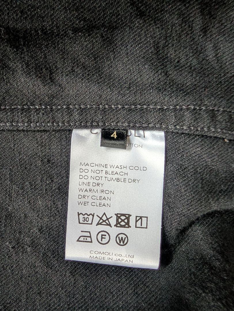 【サイズ4 タグあり】25SS COMOLI デニムジャケット BLACK