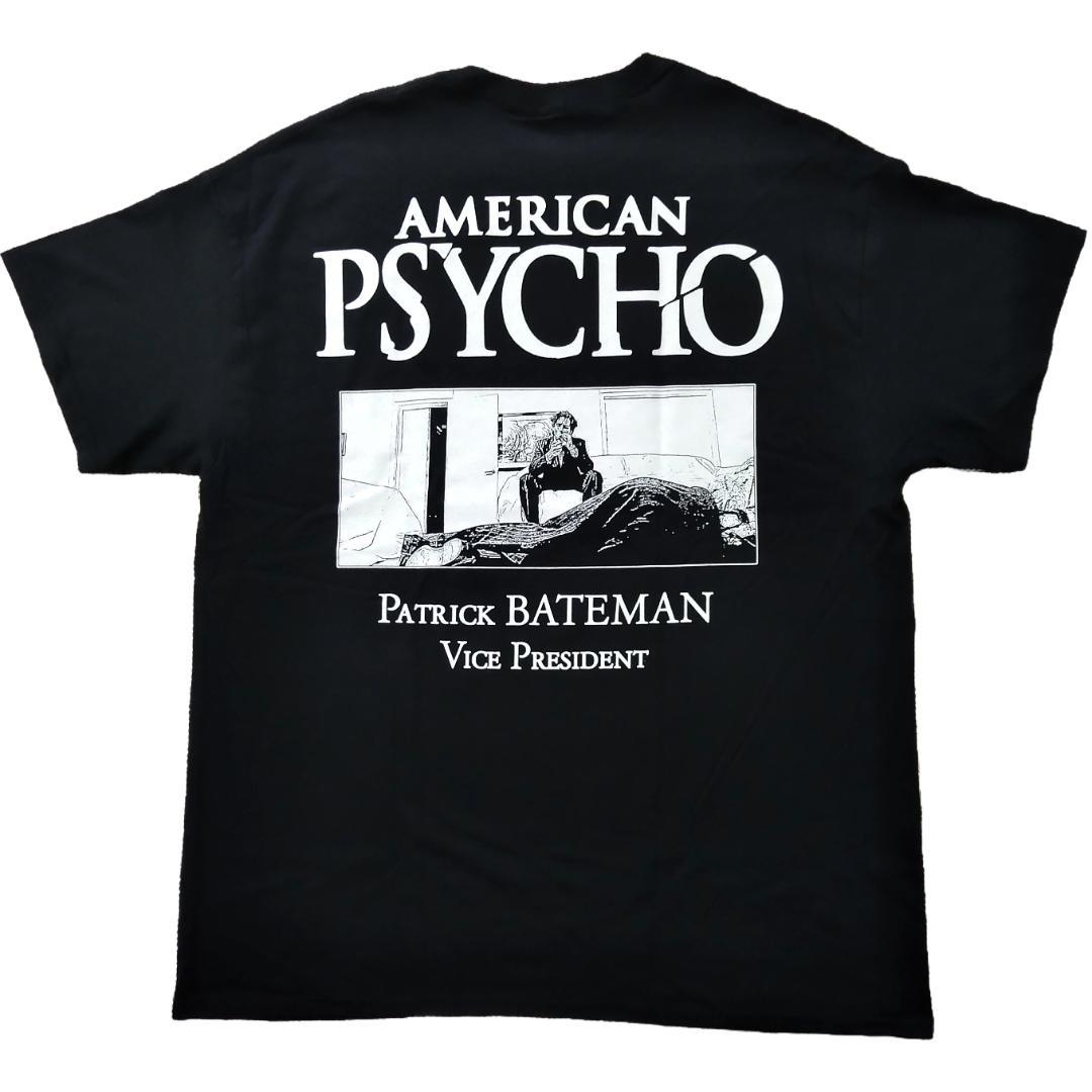 アメリカン・サイコ Tシャツ 黒 ムービーTシャツ 映画T アメリカン・サイコ Tシャツ XL 黒 両面プリント 映画T ムービー
