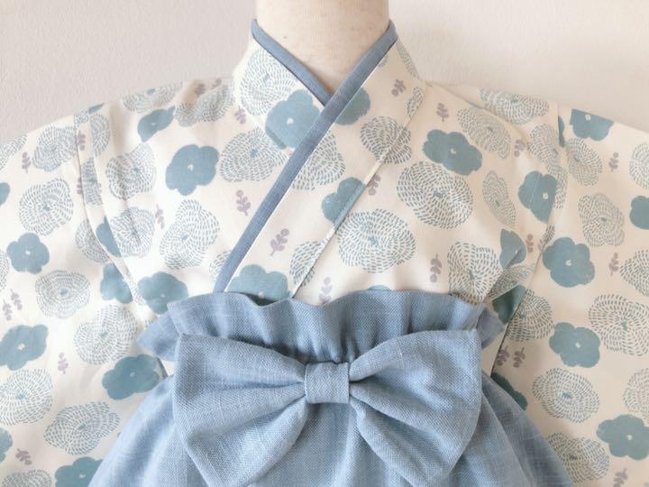 あみ様専用 上下セット じんべいパンツ簡易帯 gk06P-m71386635788 ネモフィラ ハンドメイド♡ベビー袴 超歓迎低価