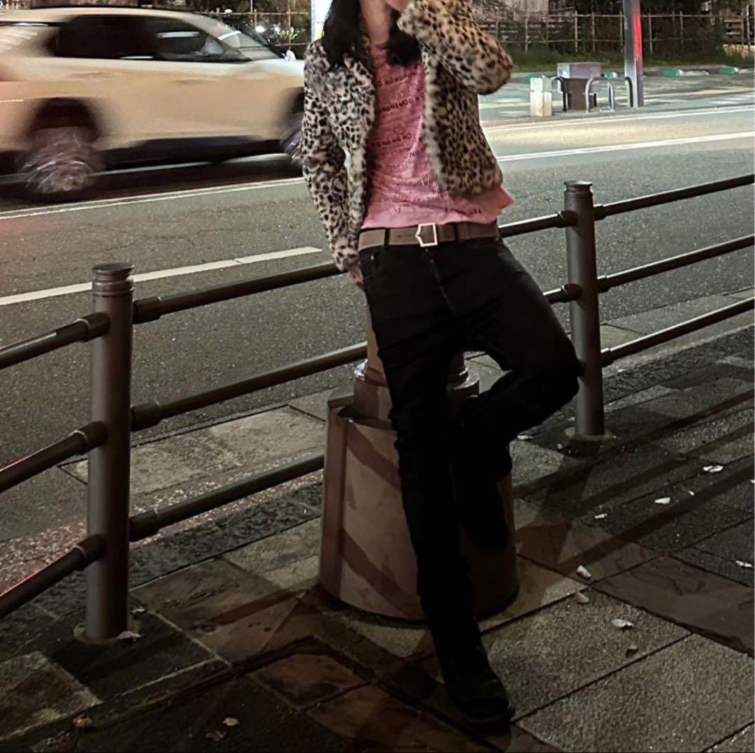 トップス leopard jacket