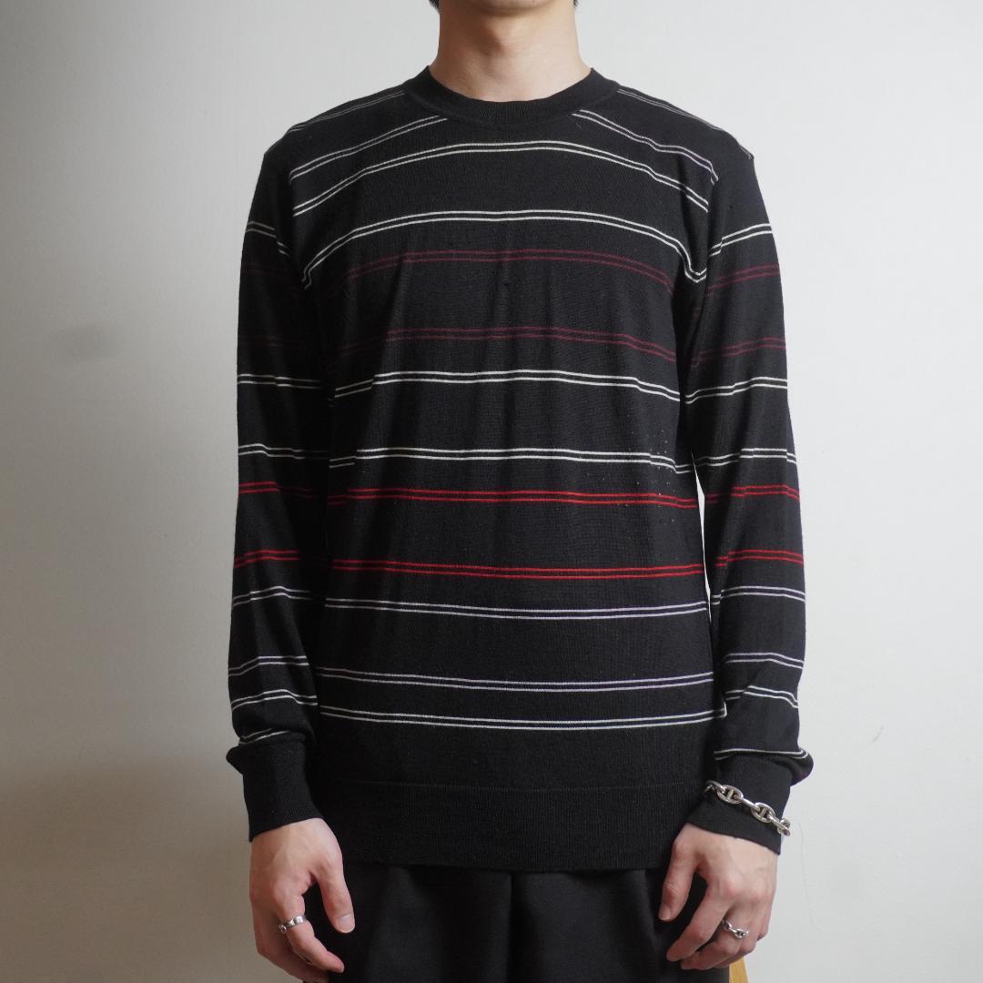 Paul Smith ボーダー柄ニットセーター カジュアル ブラック/UW383