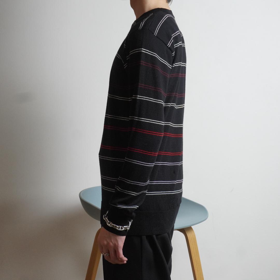 Paul Smith ボーダー柄ニットセーター カジュアル ブラック/UW383