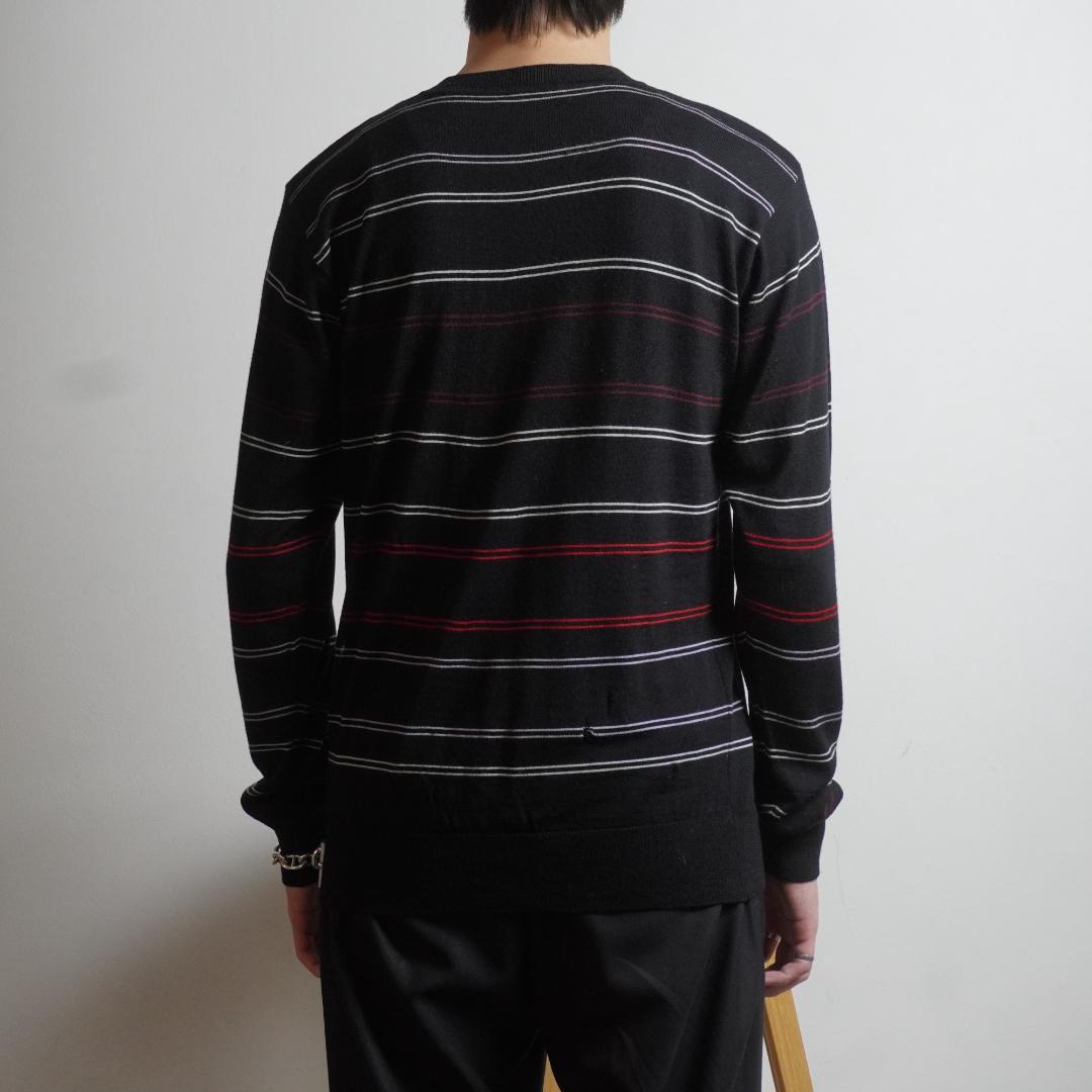 Paul Smith ボーダー柄ニットセーター カジュアル ブラック/UW383