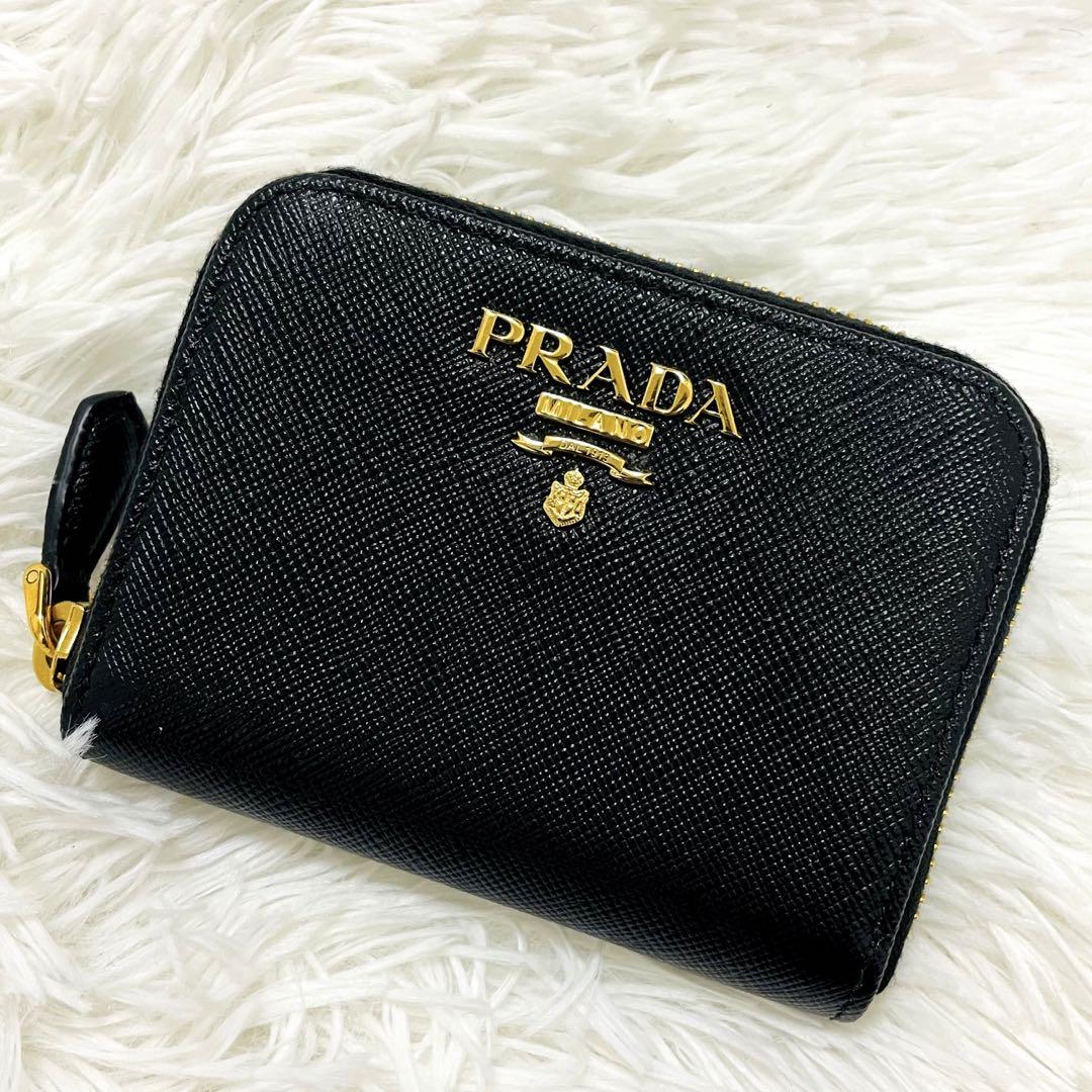 未使用級✨PRADA コインケース サフィアーノレザー 黒 1MM268