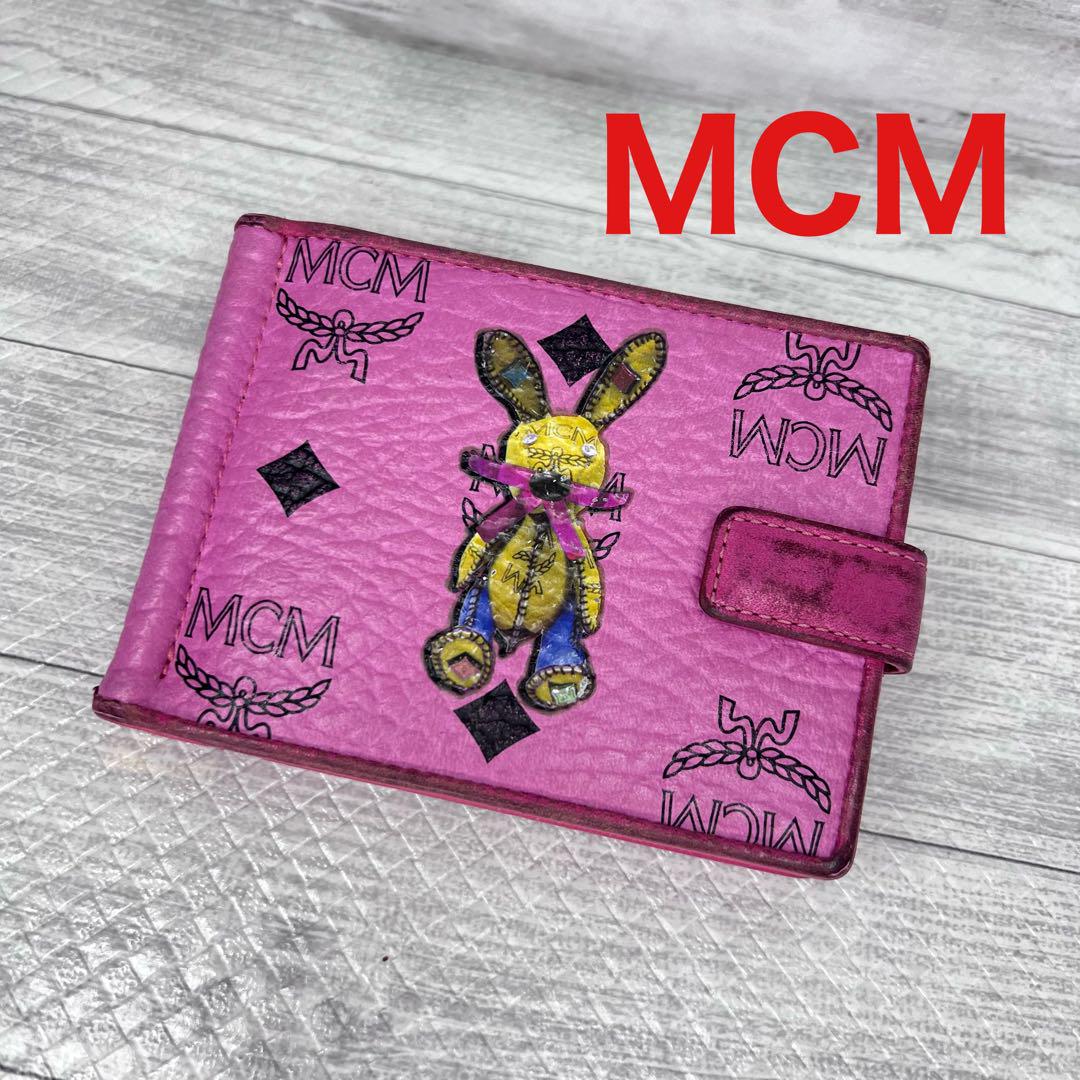 MCM  財布　マネークリップ　ピンク　ウサギ